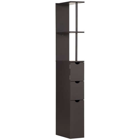 Homcom 54 Tall Bathroom Storage Cabinet, Freestanding Linen Tower