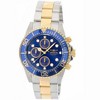 Invicta 1773 Men's Pro Diver Two Tone Blue Dial Coin Edge Bezel Chronograph Watch - 3 of 4