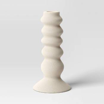 Tall Ceramic Organic Modern Taper Candle Holder - Threshold™