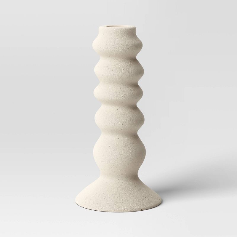 Tall Ceramic Organic Modern Taper Candle Holder - Threshold&#8482;, 1 of 5
