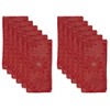 Saro Lifestyle Poinsettia Napkin, 20" Square, Red (Set of 12) - 3 of 4