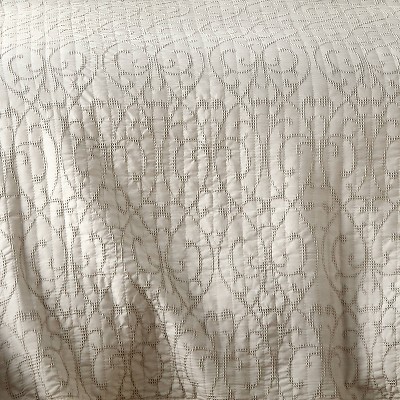 Taupe Twin Reversible Microfiber Quilt Set