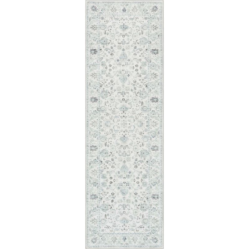 Well Woven Elle Basics Silk Non-Slip Rubber Backed Washable Modern Vintage Area Rug -  for Living Room, Bedroom, Hallways, and Kitchen, 1 of 10