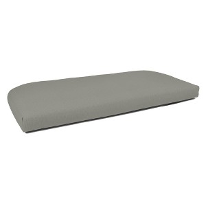 Casual Cushion Solid Sunbrella Fabric 1-Piece Indoor/Outdoor Wicker Bench Cushion, 43.5"W x 19.5"L - 1 of 4