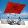 Heynemo 6.5 x 10 Ft Rectangular Patio Umbrella, Outdoor Table Market Umbrella with Crank, 6 Steel Ribs, Polyester Canopy, Tilt Umbrella - 3 of 4