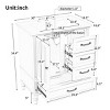 20" Bathroom Vanity With Sink, Bathroom Cabinet With A Door And A Drawer, Door Shelf Storage And Adiustable Foot Pads-Cuddlewood - 4 of 4