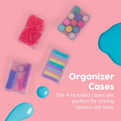 Clear Plastic Nail Polish Organizer Case with Handle, 2-Pack