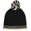 French Connection Beanie Hat for Winter Contrast Design with Pom Pom - 3 of 4