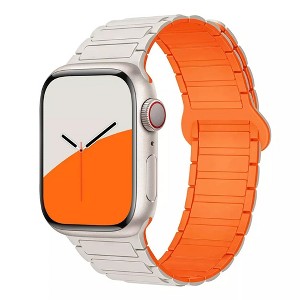 HTUTWOO Magnetic Silicone Compatible with Apple Watch Band Ultra 2 ＆Ultra 49mm 46mm 45mm 44mm 42mm 41mm 38mm for Women men - 1 of 4