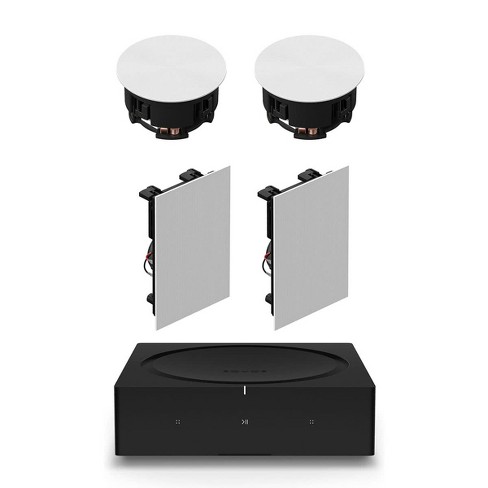 Sonos In Ceiling Speaker Pair With Sonos In Wall Speaker Pair And