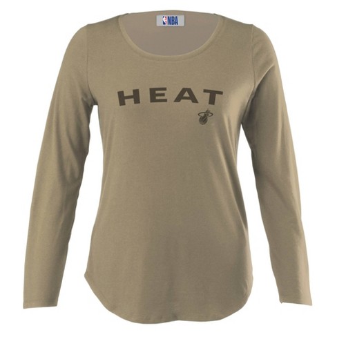 Nba Miami Heat Women s Long Sleeve Tonal Crew Neck T shirt Target