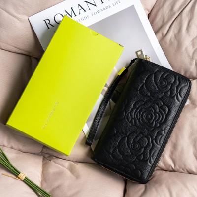 Women's Wallet RFID Blocking Leather Double Zip Large Capacity Card Holder Ladies Phone Clutch Long Purse Wristlet - image 2