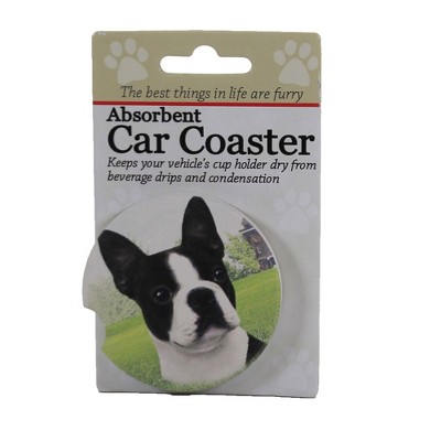 Car Coaster 2.5" Boston Terrier Car Coaster Absorbant E & S Pet  -  Coasters