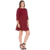 24seven Comfort Apparel Perfect Fit and Flare Plus Size Pocket Dress - 2 of 4