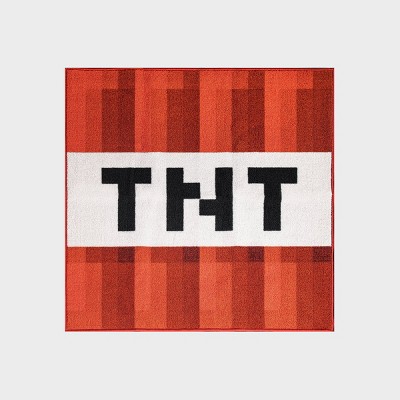 39"x39" Minecraft Red TNT Area Rug