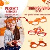 SYNCFUN 24 Pcs Thanksgiving Turkey Eyeglasses, Turkey Eyewear Frame Pumpkin Maple Leaves for Kids Thanksgiving Harvest Party - 3 of 4
