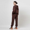 Cherie Code Women’s Brown Velour‑Lined Hoodie & Jogger Set – Pullover Hooded Sweatshirt with Elastic Waist Pants - 4 of 4