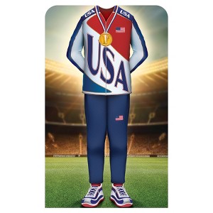 Beistle Int'l Sports Girl Athlt Pht Prop Std-Up, 3' 10.25" x 28", (1/Box) Multicolored - 1 of 4