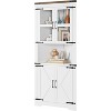 67 Inch Tall Corner Cabinet with Glass Door, Freestanding Wooden Corner Storage Cabinet , Space Saving Design, for Bathroom, Kitchen - 2 of 4