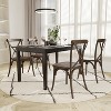 Emma and Oliver Set of 2 Weather-Resistant Wood Look Resin Cross Back Chairs for Indoor/Outdoor Use - 2 of 4