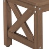 Arceso HDPS Outdoor Bench with Crossed Legs, Outdoor Benches Weatherproof 2-Person Backless, All-Weather Heavy-Duty Garden Bench, Lawn and Backyard - 3 of 4