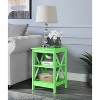 HomeStock Belmont End Table with Spacious Three Tier Shelves and X Frame Sides, Modern Accent Side Table for Living Room or Bedroom Storage - 3 of 4