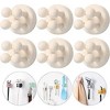 Ridstar 6-Piece Self-Adhesive Wall Hook Set for Toothbrushes, Towels and Bath Sponges-White - 4 of 4