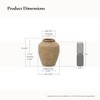 LuxenHome Terracotta Vase with Earthy Brown Tones, Accent for Farmhouse or Boho Interiors - 3 of 4