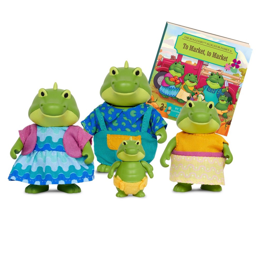 Li&#39;l Woodzeez Bogglesby Alligator Family Small Figurine Set