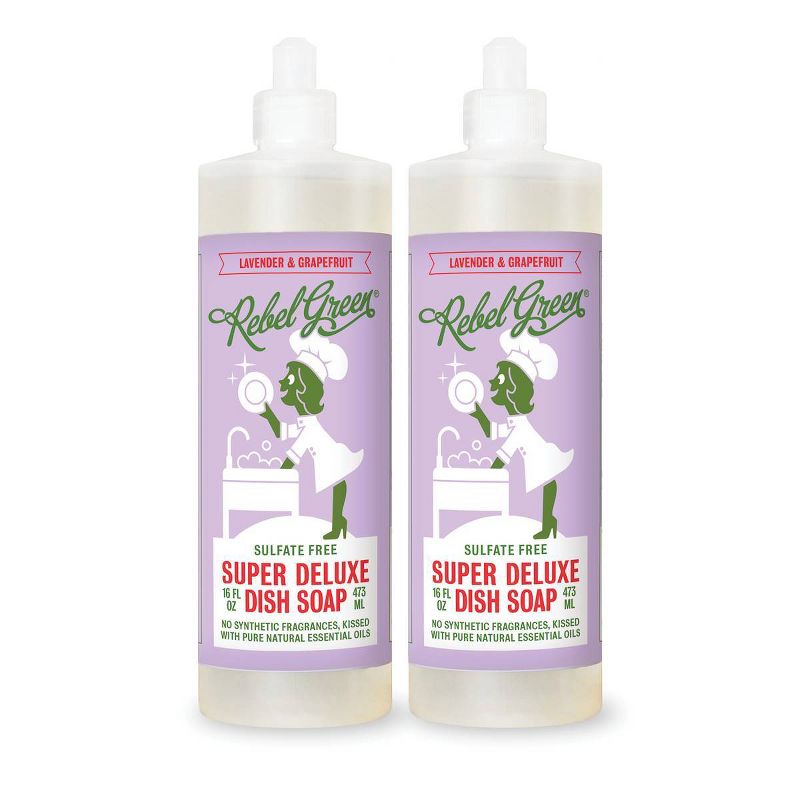 Rebel Green Lavender &#38; Grapefruit Dish Soap - 32 fl oz/2pk, 1 of 11