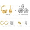 18K Gold & Silver Two-Tone Hoop Earrings – Stainless Steel Hypoallergenic Statement Jewelry for Women - 3 of 4