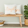 Juvale Set of 4 Modern Throw Pillow Covers for Couches and Sofas, Home Decor, Live Laugh Love Dream, Rose Gold Prints, 17 x 17 in - 3 of 4