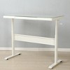 VYNXARIA 48"*24" Tempered Glass Adjustable Standing Desk with Metal Drawer - Ergonomic Sit-Stand Home Office Workstation - 2 of 4