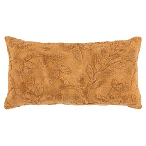 Rizzy Home 14"x26" Oversized Botanical Poly Filled Lumbar Throw Pillow - 1 of 4