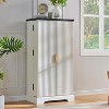 SinCiDo Fluted Kitchen Pantry with Doors and Adjustable Shelves, Modern Pantry Cabinet with Drawer, Wood Cupboard for Kitchen - 3 of 4