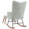 vidaXL Rocking Chair with Ottoman Light Gray Velvet - image 4 of 4