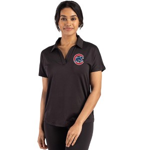 Chicago Cubs Cutter & Buck Coastline Epic Comfort Recycled Womens Dolman Polo - Black - Medium - 1 of 1