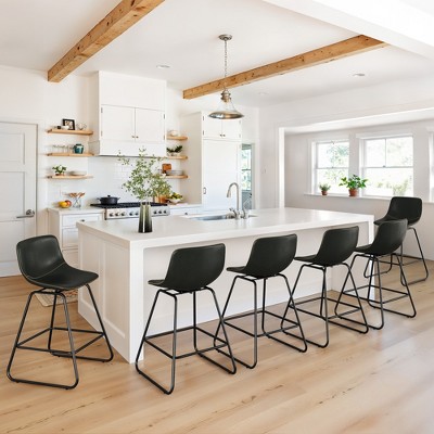 Arceso 25" Swivel Bar Stools, Counter Stools with Footrest for Kitchen Island