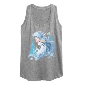 Women's - Frozen 2 - Elsa & Frozen Horse Graphic Racerback Tank - 1 of 4