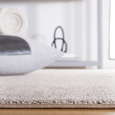 Lasa Light Grey Square Hand-Knotted Synthetic Rug