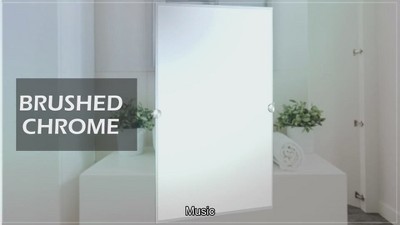 Elegant Rectangular Frameless Pivot Mirror with Polished Chrome Anchors, 24" x 36"