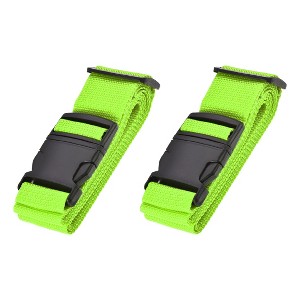 Unique Bargains Adjustable PP Travel Luggage Straps with Buckle Label 2 Pcs - 1 of 4