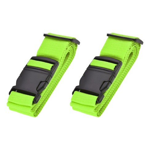 Unique Bargains Adjustable Pp Travel Luggage Straps With Buckle Label 2 Pcs Light Green Target