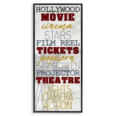 Stupell Industries Vintage Cinema Projector Phrases, 10" x 24"
