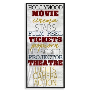 Stupell Industries Vintage Cinema Projector Phrases, 10" x 24" - 1 of 4