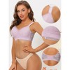Allegra K Women's Lace Minimizer U Back Full Coverage Wireless Everyday Bralettes 2 Packs - 3 of 4