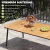 Pellebant Outdoor Dining Table Durable WPC Tabletop Aluminum Frame Patio Dining Table for Backyards Poolside Gardens - 3 of 4