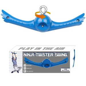 Etokfoks Ninja Twister Swing Set 360 Degree Handle Twist Spin Slackline Attachment Non Slip Blue 15 x 5.3 x 3.5 Inch 1 Piece - 1 of 4
