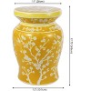 Cherry Blossom 17.75" Ceramic Garden Stool - JONATHAN Y - 3 of 4