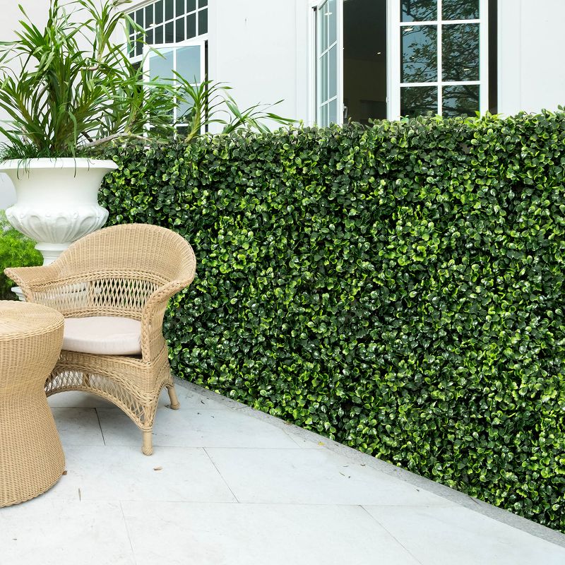 Costway 12 PCS 20''x20'' Artificial Boxwood Plant Wall Panel Hedge Privacy Fence, 5 of 11